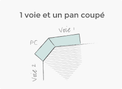 1 voie et un pan occupé